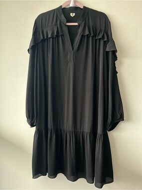 ARKET Flouncy Ruffled Dress Black